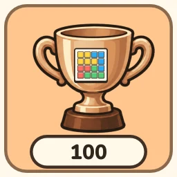 Bronze trophy for solving 100 puzzles
