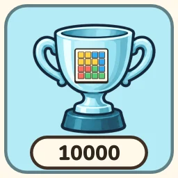 Diamond trophy for solving 10000 puzzles